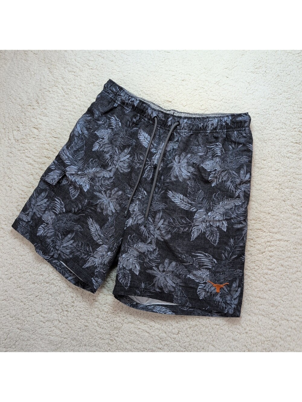 Tommy Bahama Texas Longhorns Swim Trunks Men’s Small Black Floral Logo